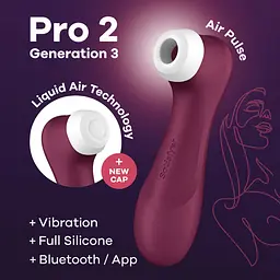 Вакуумний стимулятор Satisfyer Pro 2 Generation 3 with Liquid Air Connect App Wine Red (SO7774) [152972] - мініатюра 7