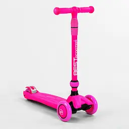 Самокат-велобіг 3 в 1 Best Scooter 32х14х61-75 см Рожевий 000231680 - мініатюра 5