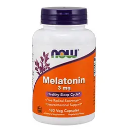 Мелатонін Melatonin 3 mg 180 капсул NOW vit0005396