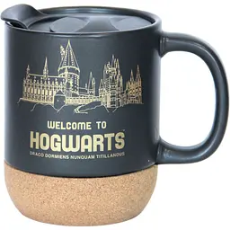 Кухоль керамічний Warner Bros. Harry Potter Hogwarts з кришкою та підставкою 340 мл чорний (55001785) - мініатюра 2