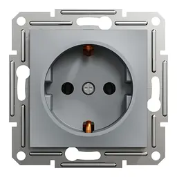 Розетка Schneider Electric ASFORA сталь (EPH2900162)