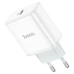 Сетевое зарядное устройство HOCO C104A Stage single port PD20W charger белый - миниатюра 3