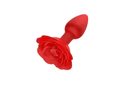 Анальна пробка Rose Rotating червона - мініатюра 3