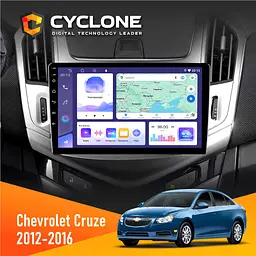 Штатна магнітола Chevrolet Cruze 2012-2016 Cyclone C9-011 4x64, DSP Cyclone (НФ-00006946)