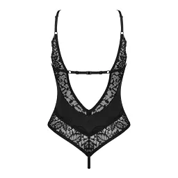 Боді Obsessive Bellastia otwarte XS/S чорний - мініатюра 5