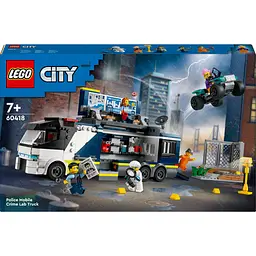 Конструктор LEGO City Пересувна поліцейська криміналістична лабораторія 674 деталі (60418)