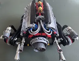 Конструктор двигун BMW F1 V8 акумуляторний мотор з додатком STEM конструктор двигуна внутрішнього згорання для дітей та дорослих, 664 деталі - мініатюра 9