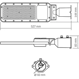 Ліхтар вуличний Videx LED IP65 SLE17 100W 11000Lm 5000K 220V (VL-SLE17-1005) - мініатюра 8