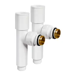 Комплект дизайн кранів Ideale Dante 1/2”x1/2” білий - мініатюра 2