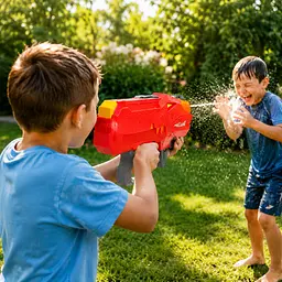 Водяний пістолет крокодил дитячий Water Gun 550мл / Бластер акумуляторний водний автомат з автоматичним набором води - мініатюра 2