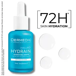 Сироватка для обличчя Dermedic Hydrain 3 Hialuro Зволожувальна для сухої шкіри обличчя, шиї та зони декольте 30 мл (5906739783199) - мініатюра 5