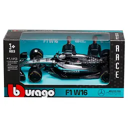 Автомодель Bburago Mercedes AMG F1 W16 Petronas 2025 в асортименті (18-38237) - мініатюра 7