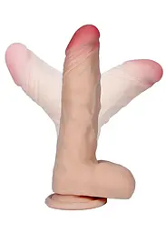 Фалоімітатор B - Series Real Posejdon-Loveclonex 7,5", 21 см (тілесний) - мініатюра 7