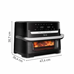 Аерогриль Tefal Dual Easy Fry Flex 2700 Вт чорний (EY9228E0) - мініатюра 4