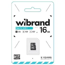 Карта пам'яті Wibrand 16GB microSD class 10 UHS-I (WICDHU1/16GB) - мініатюра 2