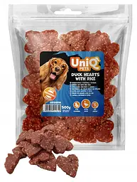 Ласощі для собак UniQ PETS Качині сердечка з рисом 500 г - мініатюра 3