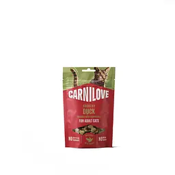 Ласощі для котів хрусткі Carnilove Crunchy Snack Duck with Raspberries качка і малина 50 г