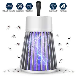 Лампа від комарів Mosquito Killing Lamp YG-002, сіра, 5 Вт, світильник з акумулятором - мініатюра 2