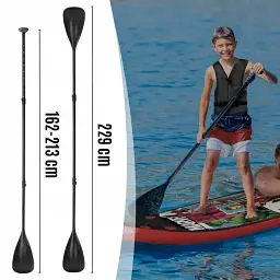 Складне регульоване весло 2в1 для SUP дошки та каякінгу 163–229 см Trizand (25261) - мініатюра 8