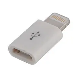 Адаптер Lapara компактний Apple Lightning на Micro USB для заряджання iPhone 5/5S/6/6+, iPad, білий