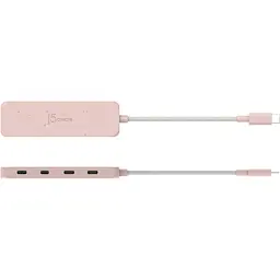 USB-Хаб j5create JCH345ER-N USB-C на 4 USB-С, червоний (JCH345ER-N) - мініатюра 4