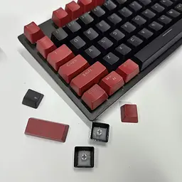 Набір кейкапів ABS, Cherry Profile, Black Red, Червоно-чорний - мініатюра 2