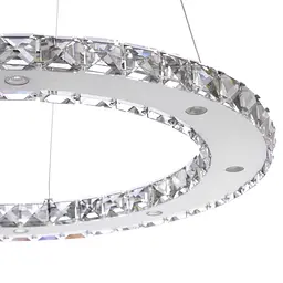 Люстра підвісна Brille кришталева для холу LED 33W NW CH (BR-975S/1) - мініатюра 2