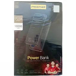 Павербанк Pisen Power Bank Cube+ зовнішній акумулятор 10000 mAh Black (11231) - мініатюра 7