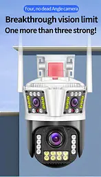 Вулична 12MP IP Камера 3 в 1 WiFi Поворотна P23 IPC 360 - мініатюра 6
