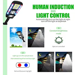 Прожектор LED настенный CL-728 сенсорный уличный с солнечной панелью и пультом - мініатюра 6