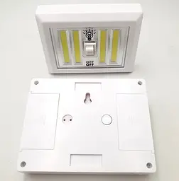 Світлодіодний LED 4COB світильник нічник вимикач на батарейках 4хAAA 5W 4COB магніт липучки 12х9,5см UKC - мініатюра 3