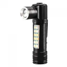 Ліхтар акумуляторний налобний ручний ЗУ USB zoom SY-2209-Р50+18SMD - мініатюра 2