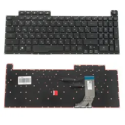 Клавіатура для ноутбука ASUS (G731GD G731GT G731GU) rus чорний без фрейма подсветка клавиш (RGB Per-Key)