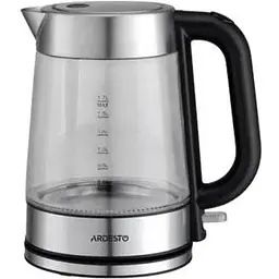 Електрочайник Ardesto EKL-F200 White, 2150W, 1.7 л, дисковий, скло, індикатор рівня води