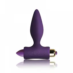 Анальна пробка з віброкулею Rocks Off Petite Sensations Plug Black, 10х2 см, фіолетовий
