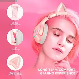 Ігрові навушники Onikuma K9 Cat 3.5mm Pink [113083] - мініатюра 5