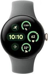 Смарт-годинник Google Pixel watch 3 41 mm Gold Case / Hazel Band - мініатюра 2