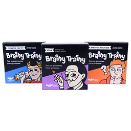 Настільна гра Brainy Trainy Brainy Trainy Уява + Розвиток пам'яті + Критичне мислення (укр.) (УКР060+2)