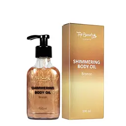 Олія для тіла мерехтлива суха Top Beauty Shimmering Body Oil з шиммером 100 мл, Bronze/Бронзовий шиммер