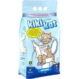 Наповнювач бентонітовий Kikikat Cat Litter Natura без запаху 5 л - мініатюра 2