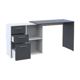 Офісний стіл Doros T8 Білий/Графіт 100х83х75 (41516125) - мініатюра 5