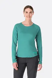 Жіночий лонгслів Rab Lateral LS Tee Womens 10 Сірий-Бірюзовий