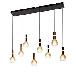 Підвісна люстра для драбини Levistella 999101F-8 (900) G9 бронза бурштинова LED 8 плафонів - мініатюра 2
