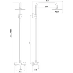Душова система Globus Lux ALPEN S-SH-005 - мініатюра 6