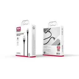 Дата кабель USB 2.0 AM to Micro 5P 1.0m 2.4A double-sided NB188 gray XO (6920680879717) - мініатюра 2