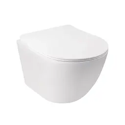 Набір Qtap інсталяція 3 в 1 Nest QT0133M425 з панеллю змиву круглою QT0111M11112CRM + унітаз з сидінням Jay QT07335176W, Білий - мініатюра 3