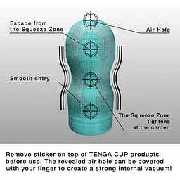 Мастурбатор Tenga Deep Throat Cup Cool Edition з лубрикантом що охолоджує, 18х7.5 см - мініатюра 3