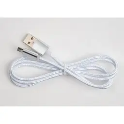 Дата кабель USB 2.0 AM to Micro 5P 1m LED silver Vinga (VCPDCMLED1S) - мініатюра 3