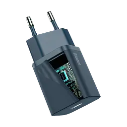 Мережевий зарядний пристрій Baseus Super Si 1Type-C 20W CCSUP-B03 Blue - мініатюра 3