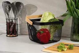 Фруктовниця-кошик з ручкою Ardesto Midori чорна AR0901В - мініатюра 3